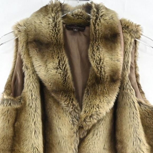 FENN WRIGHT MANSON Faux Fur Vest Brown/Blond SZ M - Picture 3 of 7